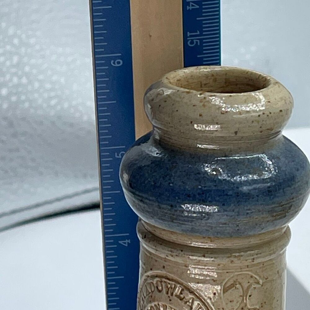 Vintage Shadow Lawn salt glazed pottery Delavan Wis. Bud vase candle stick holde - Picture 7 of 7